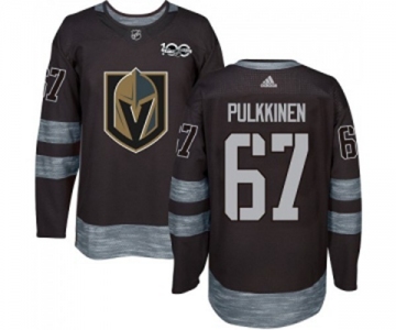 Men Adidas Vegas Golden Knights #67 Teemu Pulkkinen Authentic Black 1917-2017 100th Anniversary NHL Jersey