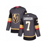 Men Adidas Vegas Golden Knights #7 Jason Garrison Authentic Gray Home NHL Jersey