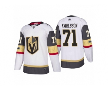 Men Adidas Vegas Golden Knights #71 William Karlsson Authentic White Home NHL Jersey