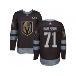 Men Adidas Vegas Golden Knights #71 William Karlsson Black 1917-2017 100th Anniversary Stitched NHL Jersey