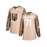 Men Adidas Vegas Golden Knights #71 William Karlsson Camo Authentic 2017 Veterans Day Stitched NHL Jersey