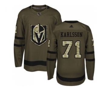 Men Adidas Vegas Golden Knights #71 William Karlsson Green Salute to Service Stitched NHL Jerse