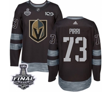 Men Adidas Vegas Golden Knights #73 Brandon Pirri Authentic Black 1917-2017 100th Anniversary 2018 Stanley Cup Final NHL Jersey