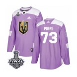 Men Adidas Vegas Golden Knights #73 Brandon Pirri Authentic Purple Fights Cancer Practice 2018 Stanley Cup Final NHL Jersey