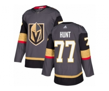 Men Adidas Vegas Golden Knights #77 Brad Hunt Authentic Gray Home NHL Jersey