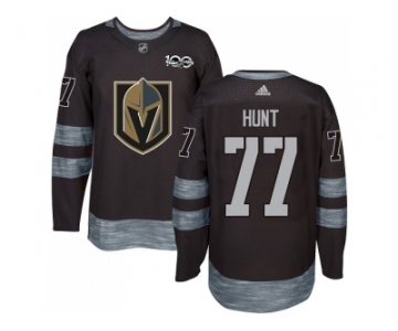 Men Adidas Vegas Golden Knights #77 Brad Hunt Black 1917-2017 100th Anniversary Stitched NHL Jersey