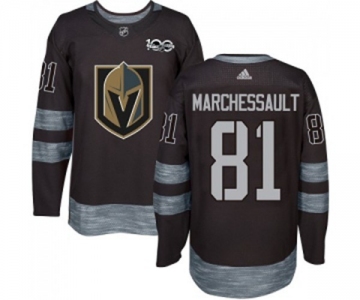 Men Adidas Vegas Golden Knights #81 Jonathan Marchessault Authentic Black 1917-2017 100th Anniversary NHL Jersey