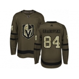 Men Adidas Vegas Golden Knights #84 Mikhail Grabovski Authentic Green Salute to Service NHL Jersey