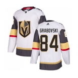 Men Adidas Vegas Golden Knights #84 Mikhail Grabovski Authentic White Away NHL Jersey