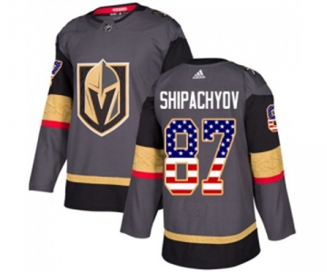 Men Adidas Vegas Golden Knights #87 Vadim Shipachyov Authentic Gray USA Flag Fashion NHL Jersey