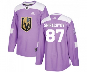 Men Adidas Vegas Golden Knights #87 Vadim Shipachyov Authentic Purple Fights Cancer Practice NHL Jersey