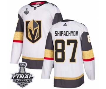 Men Adidas Vegas Golden Knights #87 Vadim Shipachyov Authentic White Away 2018 Stanley Cup Final NHL Jersey