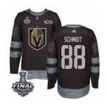 Men Adidas Vegas Golden Knights #88 Nate Schmidt Authentic Black 1917-2017 100th Anniversary 2018 Stanley Cup Final NHL Jersey