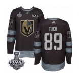 Men Adidas Vegas Golden Knights #89 Alex Tuch Authentic Black 1917-2017 100th Anniversary 2018 Stanley Cup Final NHL Jersey