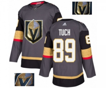 Men Adidas Vegas Golden Knights #89 Alex Tuch Authentic Gray Fashion Gold NHL Jersey