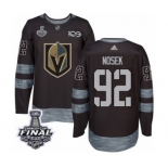 Men Adidas Vegas Golden Knights #92 Tomas Nosek Authentic Black 1917-2017 100th Anniversary 2018 Stanley Cup Final NHL Jersey