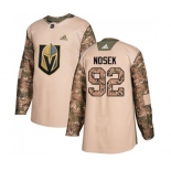 Men Adidas Vegas Golden Knights #92 Tomas Nosek Authentic Camo Veterans Day Practice NHL Jersey