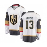 Men Vegas Golden Knights #13 Brendan Leipsic Authentic White Away Fanatics Branded Breakaway NHL Jersey