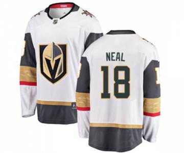 Men Vegas Golden Knights #18 James Neal Authentic White Away Fanatics Branded Breakaway NHL Jersey