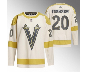 Men Vegas Golden Knights #20 Chandler Stephenson Cream 2024 Winter Classic Breakaway Stitched Jersey