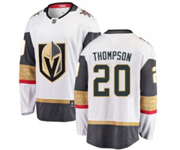 Men Vegas Golden Knights #20 Paul Thompson Authentic White Away Fanatics Branded Breakaway NHL Jersey