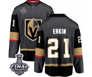 Men Vegas Golden Knights #21 Cody Eakin Authentic Black Home Fanatics Branded Breakaway 2018 Stanley Cup Final NHL Jersey