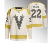 Men Vegas Golden Knights #22 Michael Amadio Cream 2024 Winter Classic Breakaway Stitched Jersey