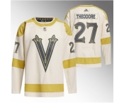 Men Vegas Golden Knights #27 Shea Theodore Cream 2024 Winter Classic Breakaway Stitched Jersey