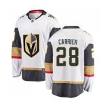 Men Vegas Golden Knights #28 William Carrier Authentic White Away Fanatics Branded Breakaway NHL Jersey