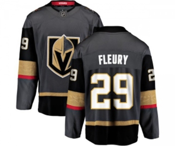 Men Vegas Golden Knights #29 Marc-Andre Fleury Authentic Black Home Fanatics Branded Breakaway NHL Jersey