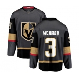 Men Vegas Golden Knights #3 Brayden McNabb Authentic Black Home Fanatics Branded Breakaway NHL Jersey