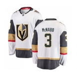 Men Vegas Golden Knights #3 Brayden McNabb Authentic White Away Fanatics Branded Breakaway NHL Jersey