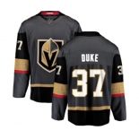 Men Vegas Golden Knights #37 Reid Duke Authentic Black Home Fanatics Branded Breakaway NHL Jersey