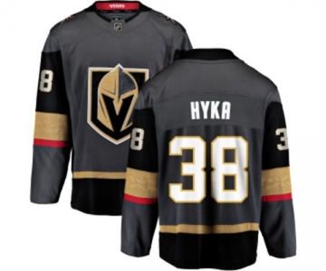 Men Vegas Golden Knights #38 Tomas Hyka Authentic Black Home Fanatics Branded Breakaway NHL Jersey