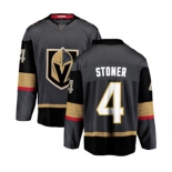 Men Vegas Golden Knights #4 Clayton Stoner Authentic Black Home Fanatics Branded Breakaway NHL Jersey