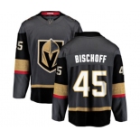 Men Vegas Golden Knights #45 Jake Bischoff Authentic Black Home Fanatics Branded Breakaway NHL Jersey