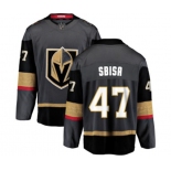 Men Vegas Golden Knights #47 Luca Sbisa Authentic Black Home Fanatics Branded Breakaway NHL Jersey