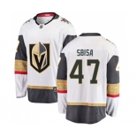 Men Vegas Golden Knights #47 Luca Sbisa Authentic White Away Fanatics Branded Breakaway NHL Jersey