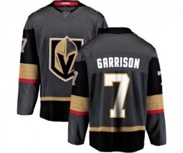 Men Vegas Golden Knights #7 Jason Garrison Authentic Black Home Fanatics Branded Breakaway NHL Jersey