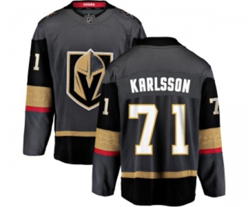 Men Vegas Golden Knights #71 William Karlsson Authentic Black Home Fanatics Branded Breakaway NHL Jersey