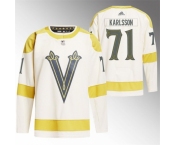 Men Vegas Golden Knights #71 William Karlsson Cream 2024 Winter Classic Breakaway Stitched Jersey