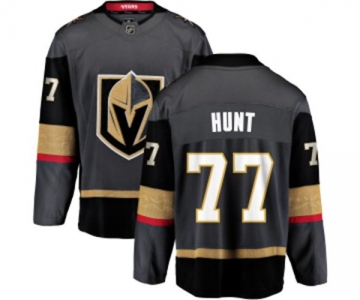 Men Vegas Golden Knights #77 Brad Hunt Authentic Black Home Fanatics Branded Breakaway NHL Jersey