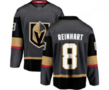 Men Vegas Golden Knights #8 Griffin Reinhart Authentic Black Home Fanatics Branded Breakaway NHL Jersey