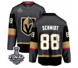 Men Vegas Golden Knights #88 Nate Schmidt Authentic Black Home Fanatics Branded Breakaway 2018 Stanley Cup Final NHL Jersey