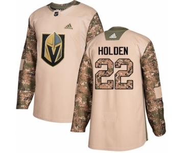 Men's Adidas Vegas Golden Knights #22 Nick Holden Authentic Camo Veterans Day Practice NHL Jersey