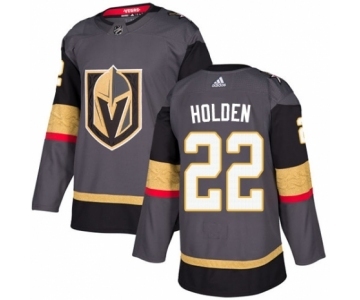 Men's Adidas Vegas Golden Knights #22 Nick Holden Authentic Gray Home NHL Jersey