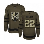 Men's Adidas Vegas Golden Knights #22 Nick Holden Authentic Green Salute to Service NHL Jersey