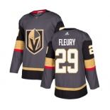 Men's Adidas Vegas Golden Knights #29 Marc-Andre Fleury Authentic Gray Home NHL Jersey