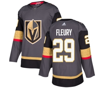 Men's Adidas Vegas Golden Knights #29 Marc-Andre Fleury Authentic Gray Home NHL Jersey