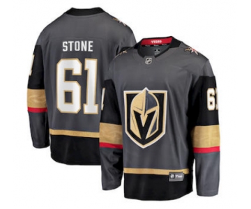 Men's Adidas Vegas Golden Knights #61 stone Authentic Gray Home NHL Jersey